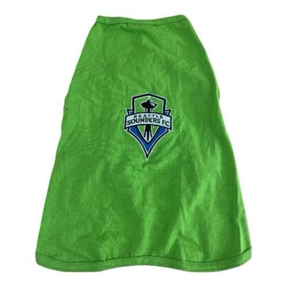 All Star Dogs Green T-Shirt Size L (28-42 Lbs. 20-26”Seattle Sounders FC Soccer